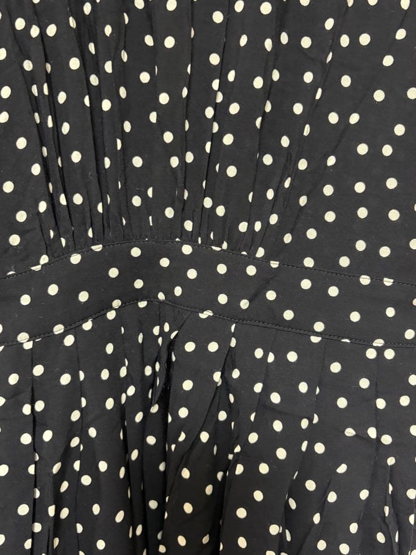 SINME ドット柄 長袖ワンピース