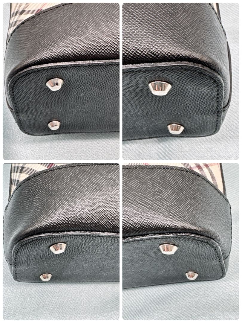 希少✨BURBERRY　バーバリー　トートバッグ　ノバチェック サフィアノレザー