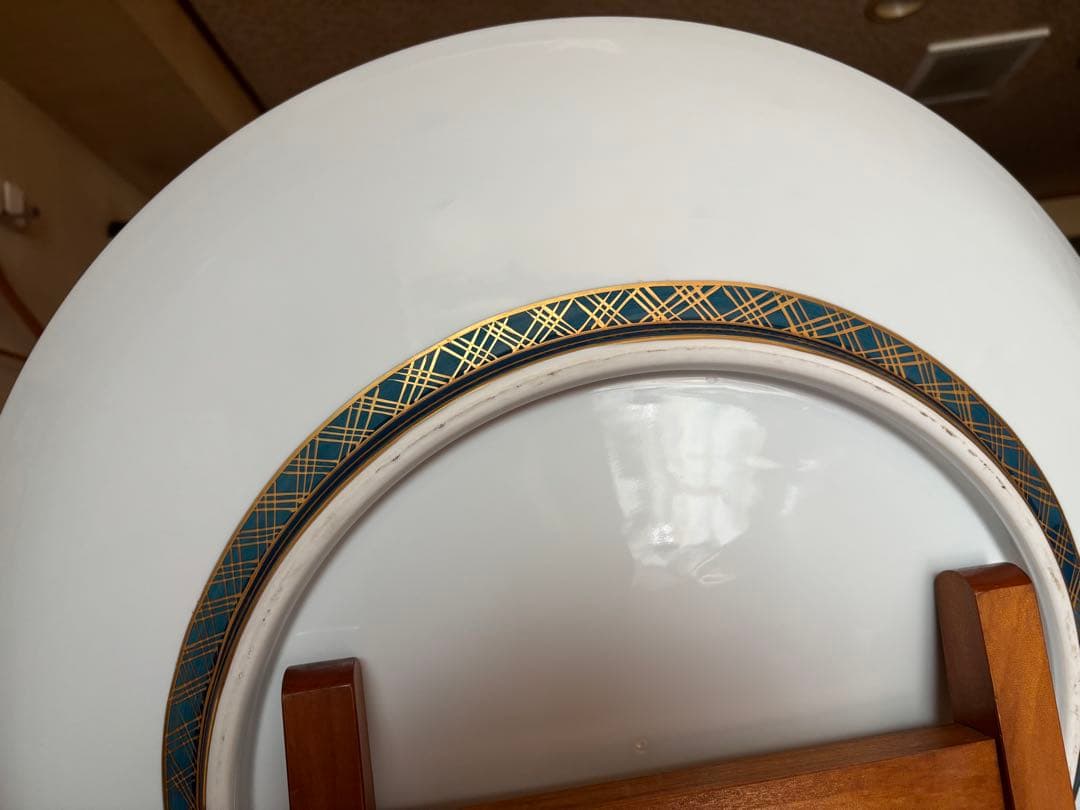 隆泉作　直径60cm 飾り皿　特大絵皿