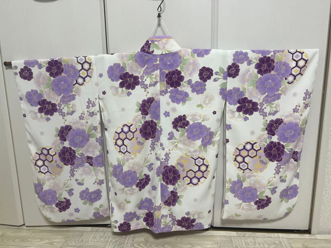 すずらん　卒園式 袴 花柄着物 120cm