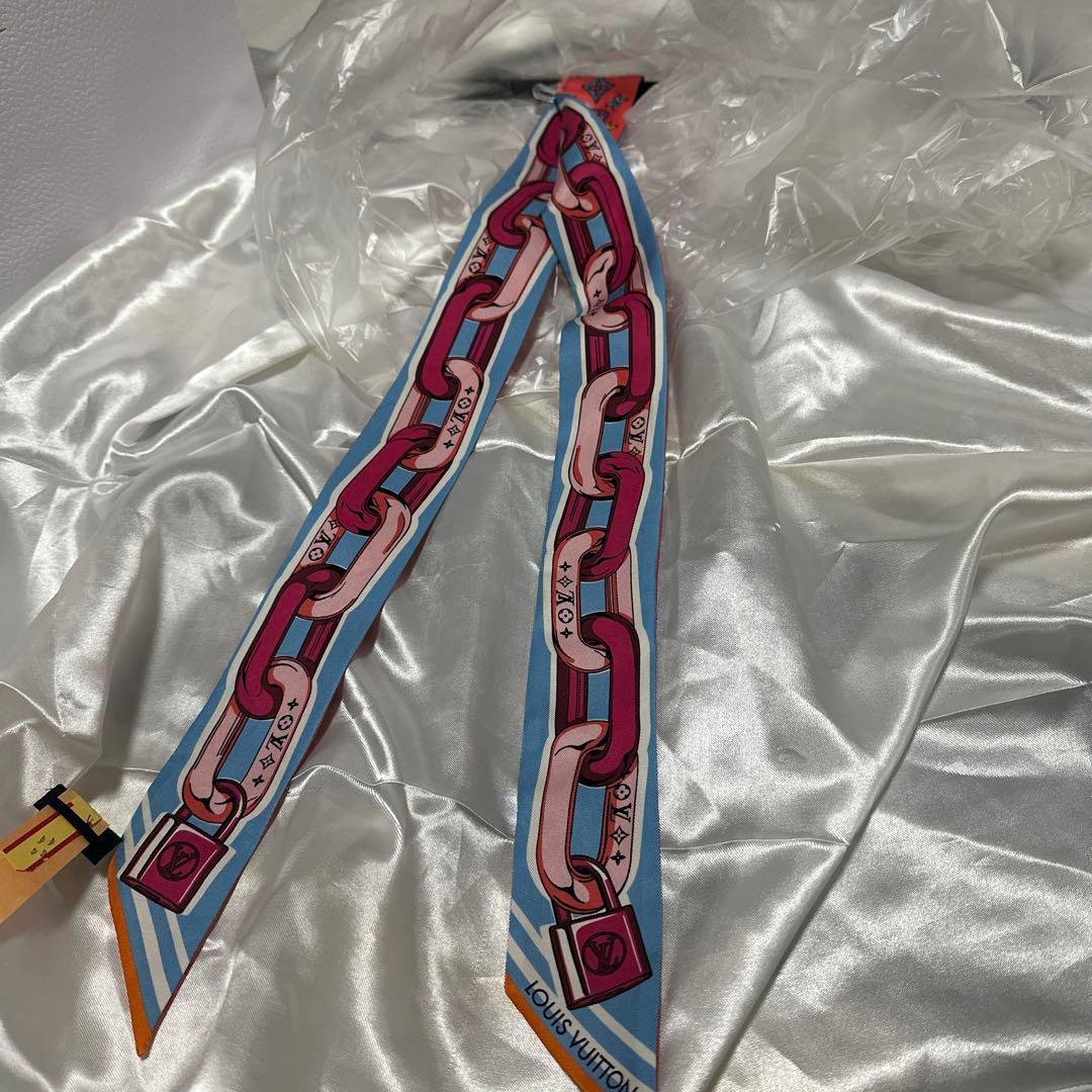 LOUIS VUITTON ビジュエルド シルクスカーフ M77693 美品