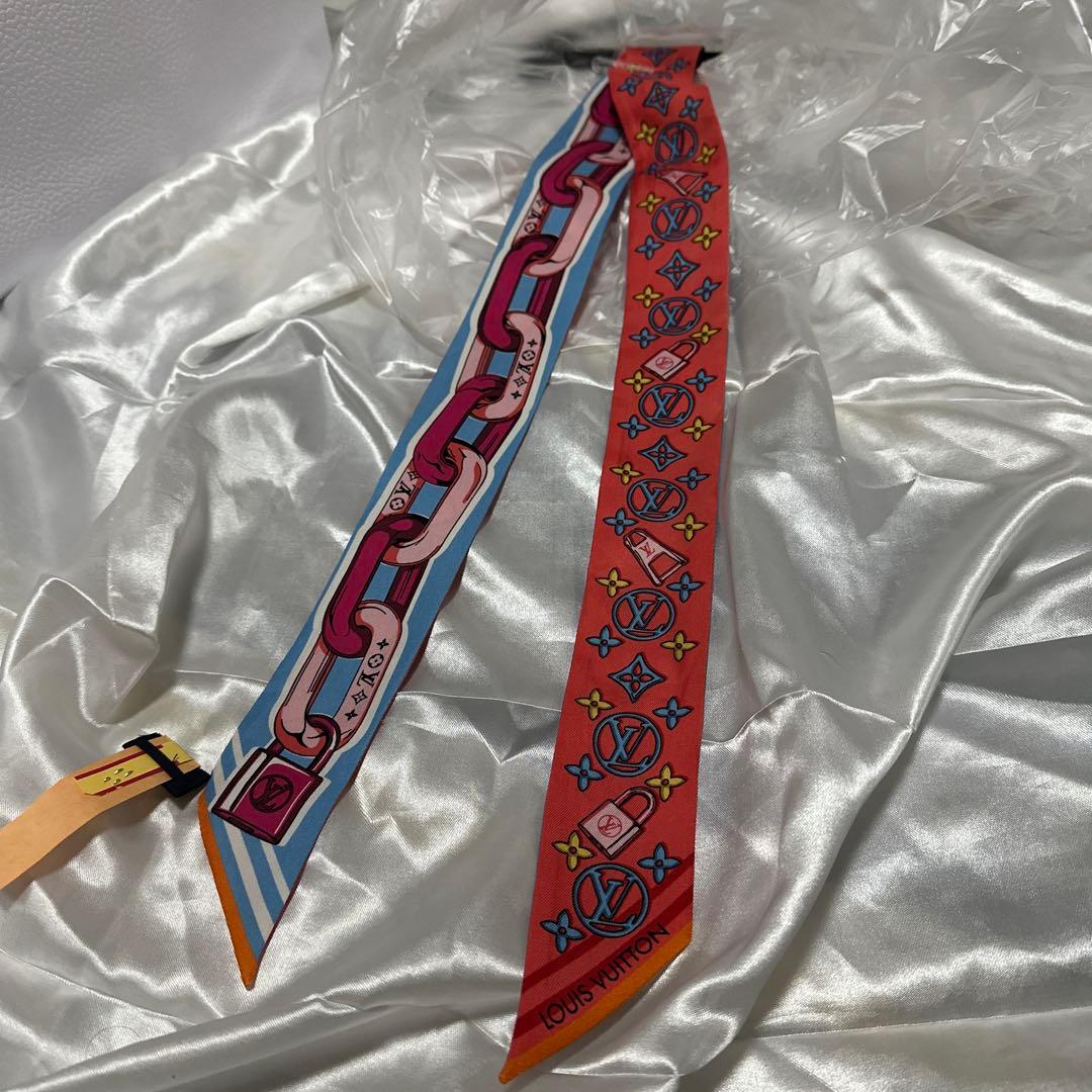 LOUIS VUITTON ビジュエルド シルクスカーフ M77693 美品