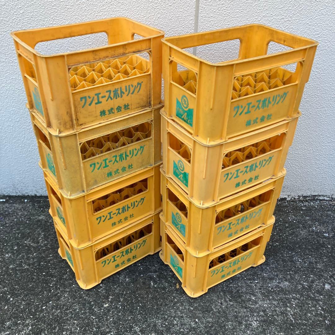 ジュース瓶ケース 8個　コンテナ　ケース　ボックス　ビールケース 昭和レトロ　③