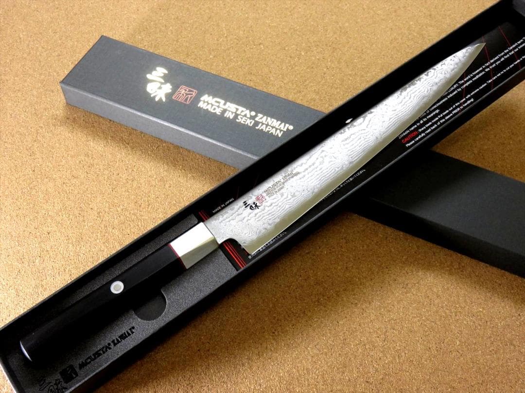 関の刃物 筋引包丁 240mm 三昧 ハイブリッド スプラッシュ ダマスカス