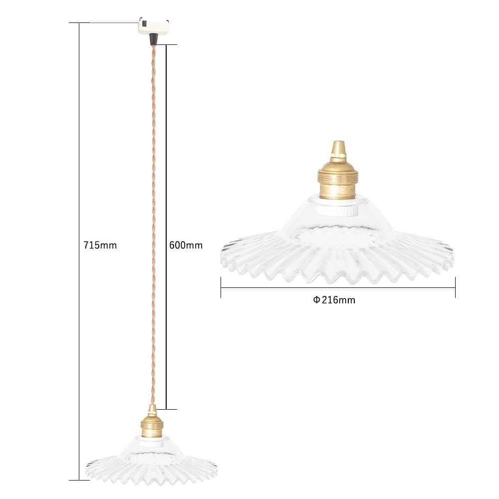 ガラスシェード付き1灯ペンダントライト 花 エレガント