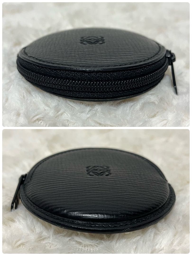 美品 ロエベ LOEWE アナグラム ブラック レザー 黒 ケース 小銭入