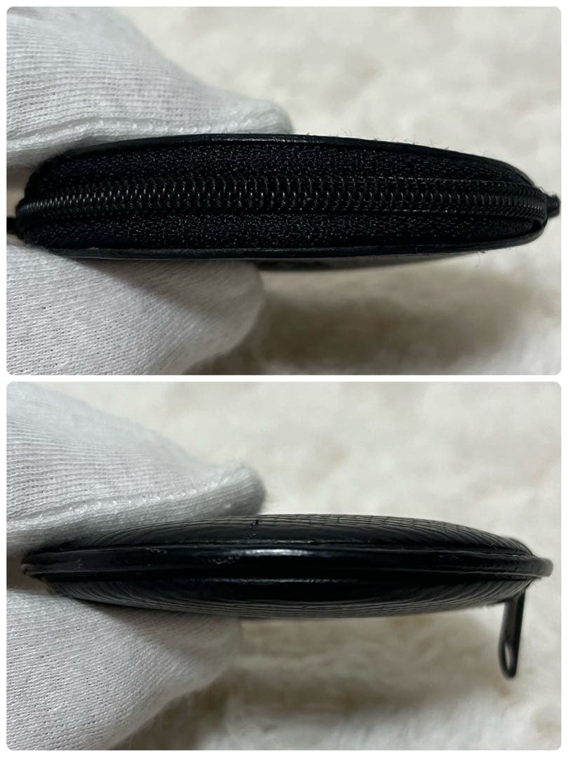 美品 ロエベ LOEWE アナグラム ブラック レザー 黒 ケース 小銭入