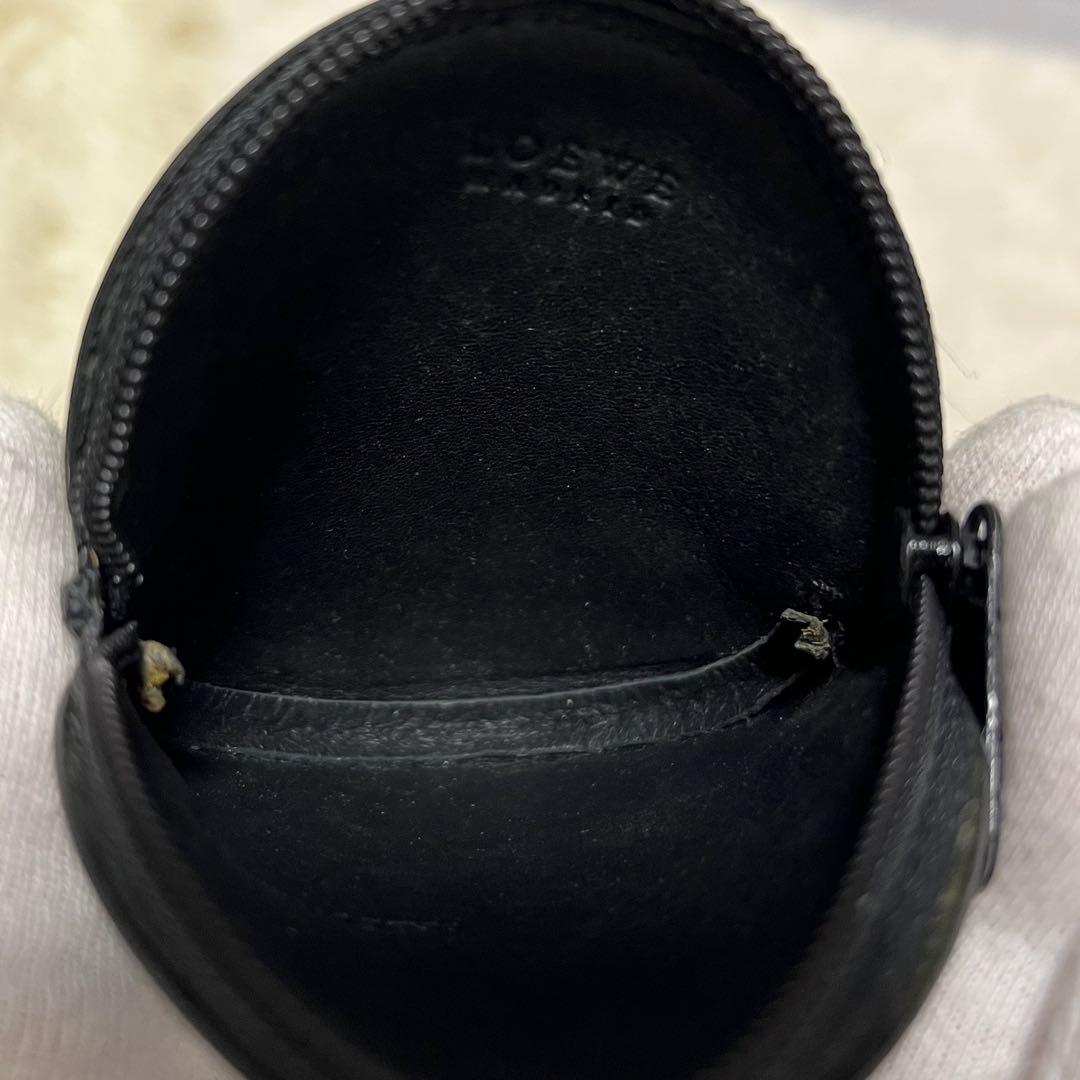 美品 ロエベ LOEWE アナグラム ブラック レザー 黒 ケース 小銭入
