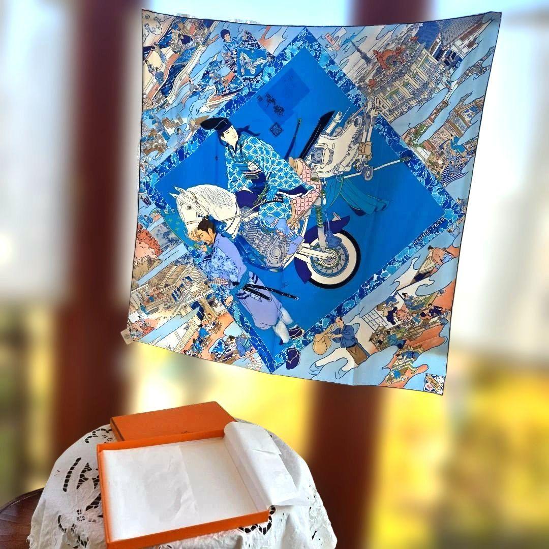 新品未使用タグ付き。 エルメススカーフ カレ90 エルメスの職人たち。