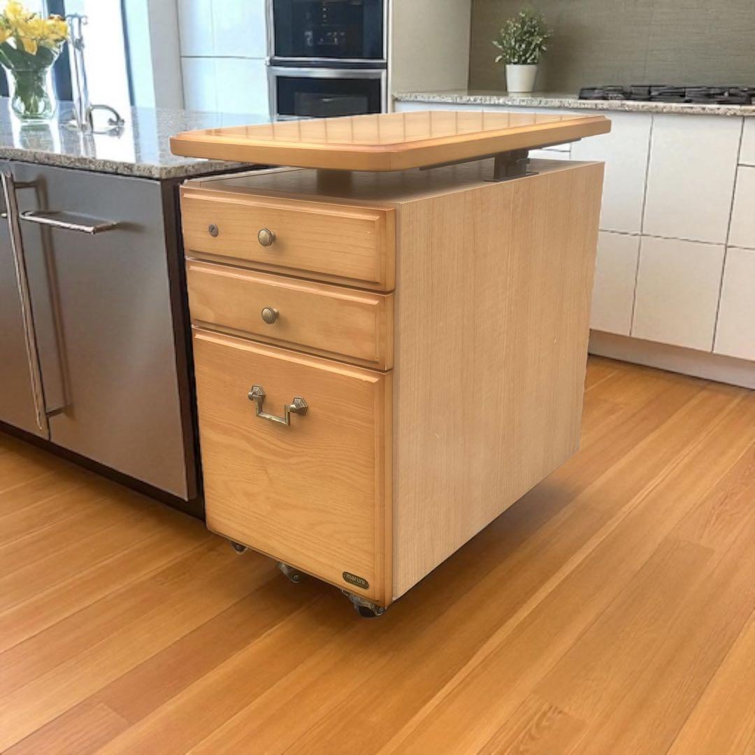 レア！　maruni マルニ家具　３段チェスト　学習机 サイドテーブル　テーブル