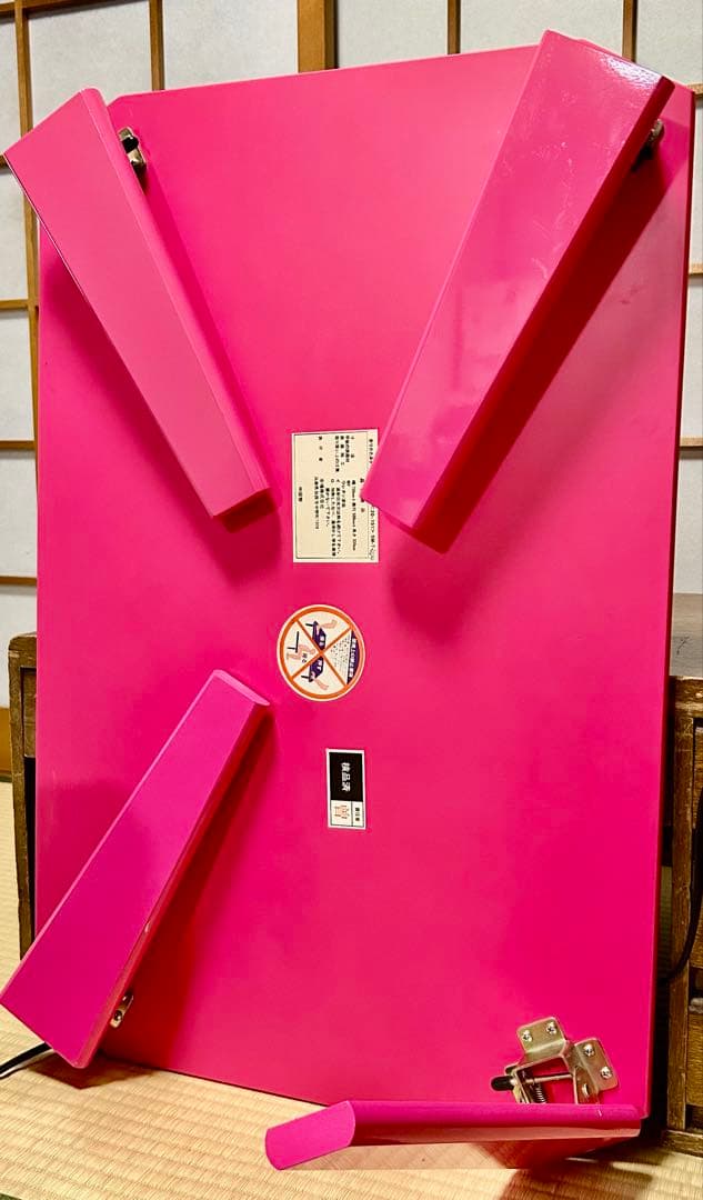 ピンク 八角形 折りたたみテーブル　used品　レトロ