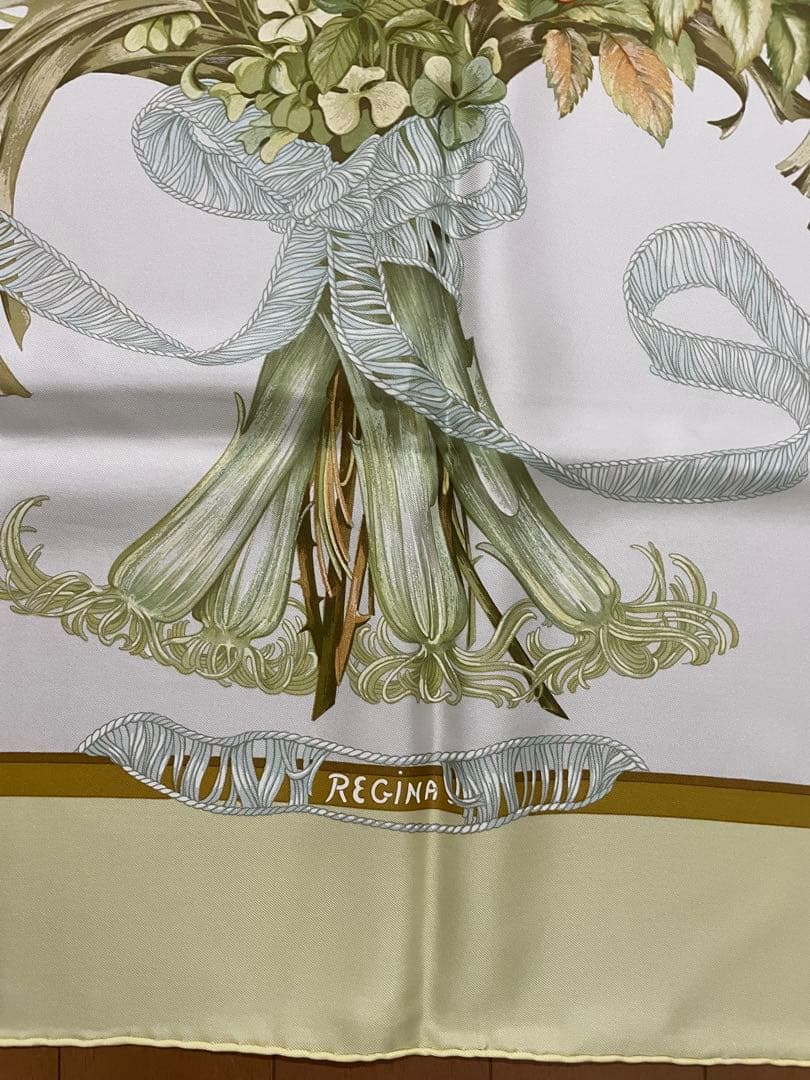 ②未使用 エルメス カレ90 花柄 スカーフ 箱付き