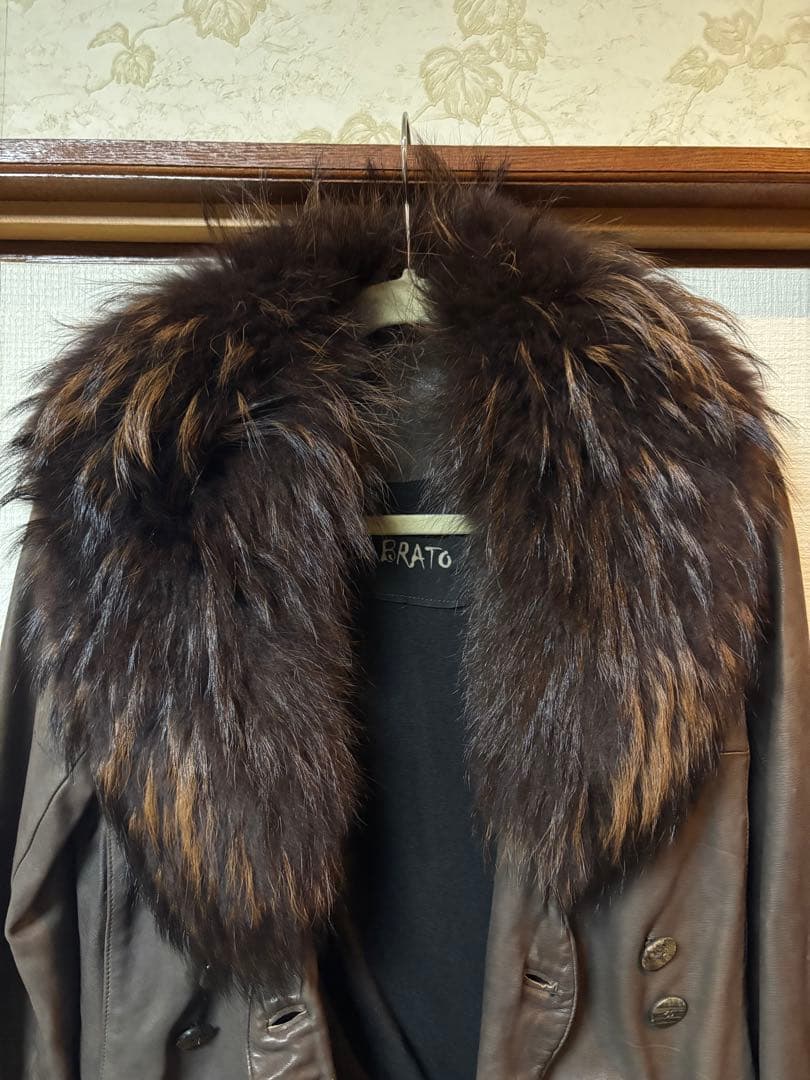 GIORGIO BRATO ラムレザージャケット ファー 38