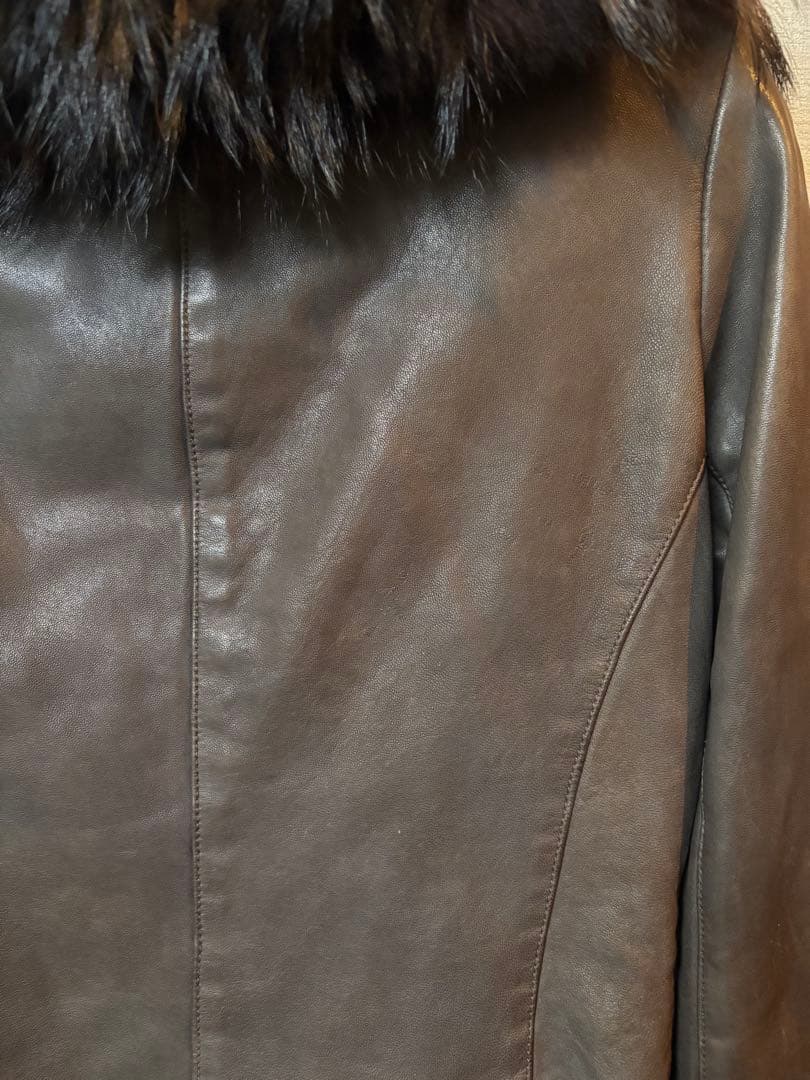 GIORGIO BRATO ラムレザージャケット ファー 38