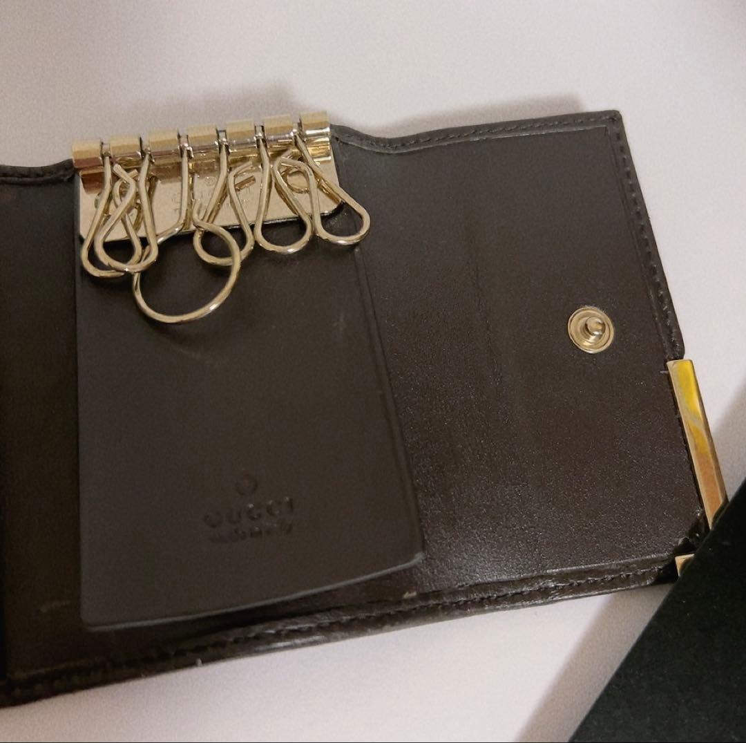 グッチ　GUCCI キーケース　6連　GG柄　ブラウン　男女兼用