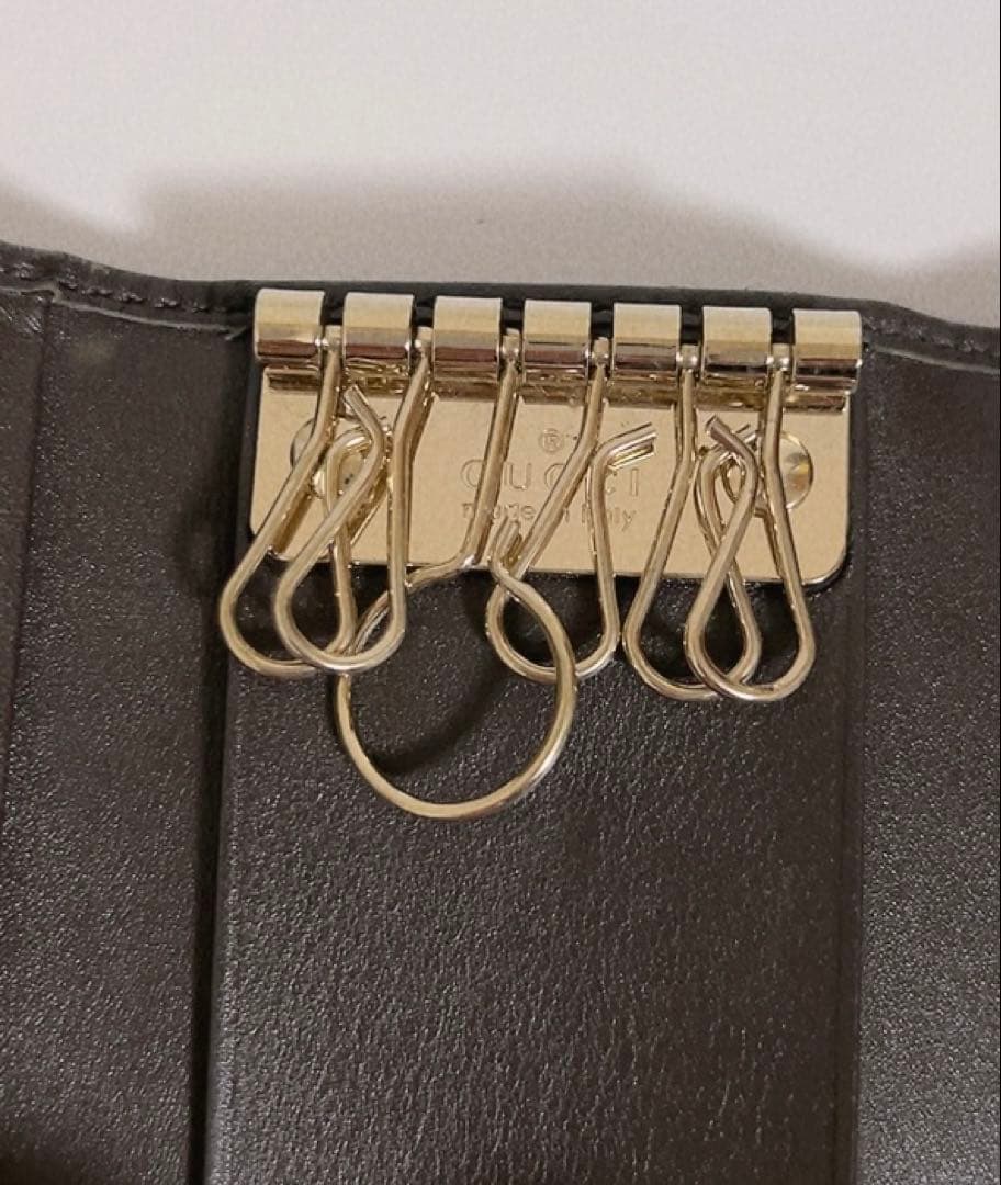 グッチ　GUCCI キーケース　6連　GG柄　ブラウン　男女兼用