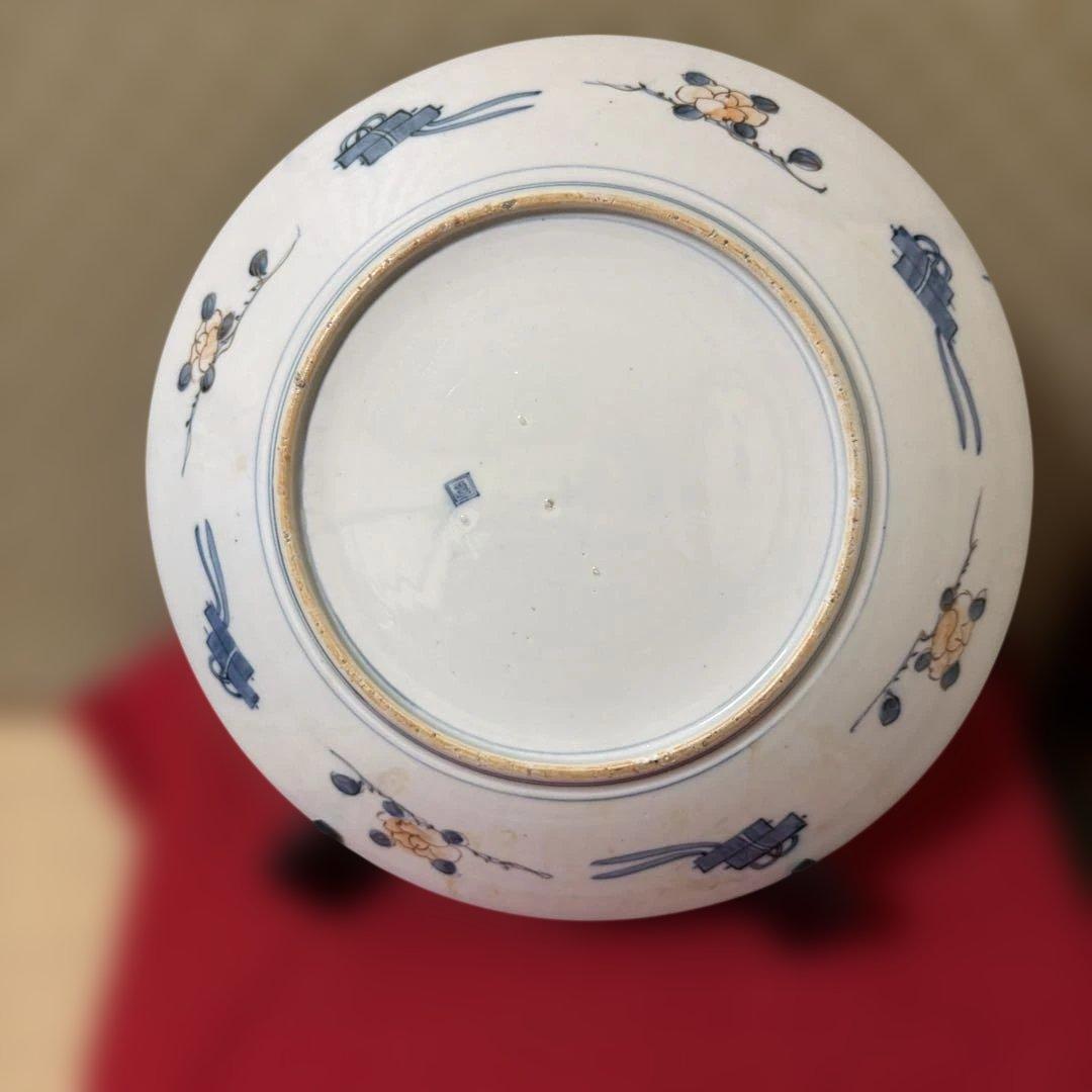 古伊万里　色絵大皿　飾り皿　約40cm