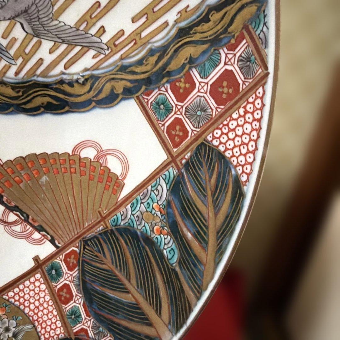 古伊万里　色絵大皿　飾り皿　約40cm