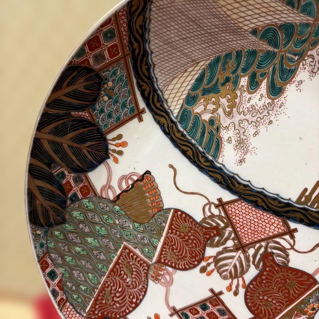 古伊万里　色絵大皿　飾り皿　約40cm