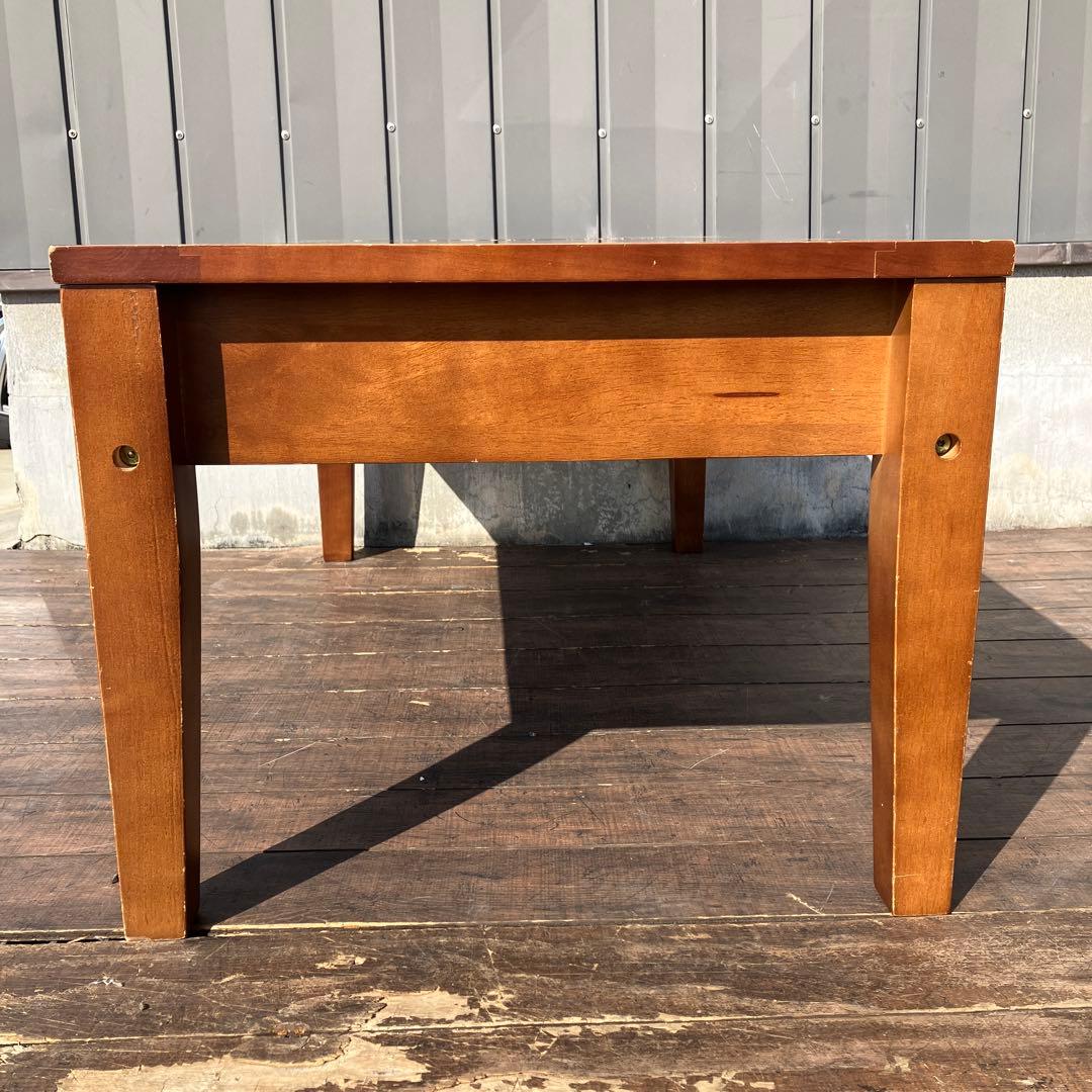 が コレクションテーブル ガラス天板 センターテーブル ローテーブル 木製