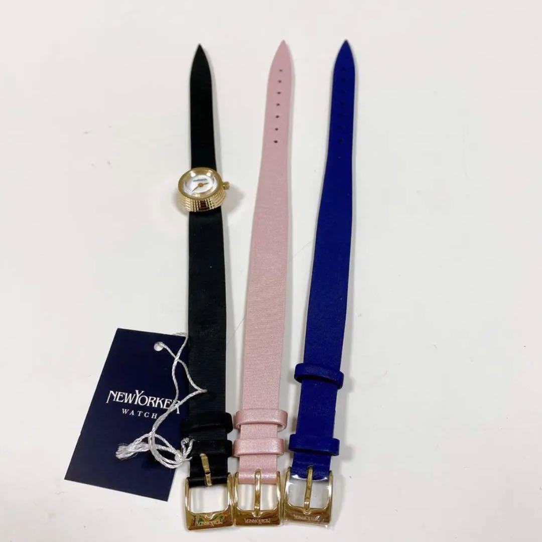 新品・未使用・替えストラップ付きNEWYORKER アナログ時計 レザーベルト