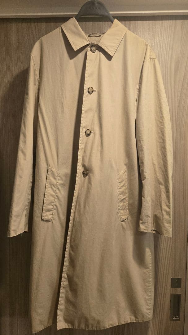 正規品・美品 PRADA コットンベージュ ステンカラーコート ヴィンテージ