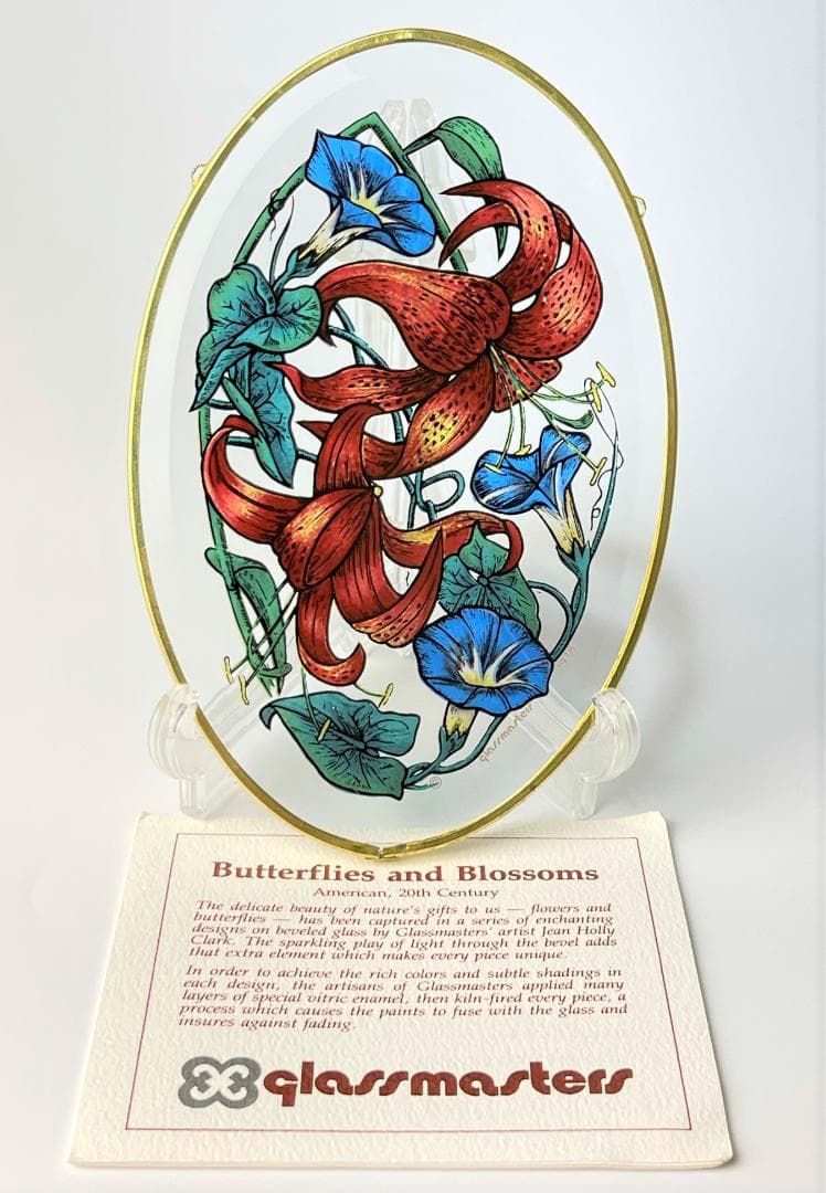 グラスマスターズ社 ステンドグラス 蝶と花