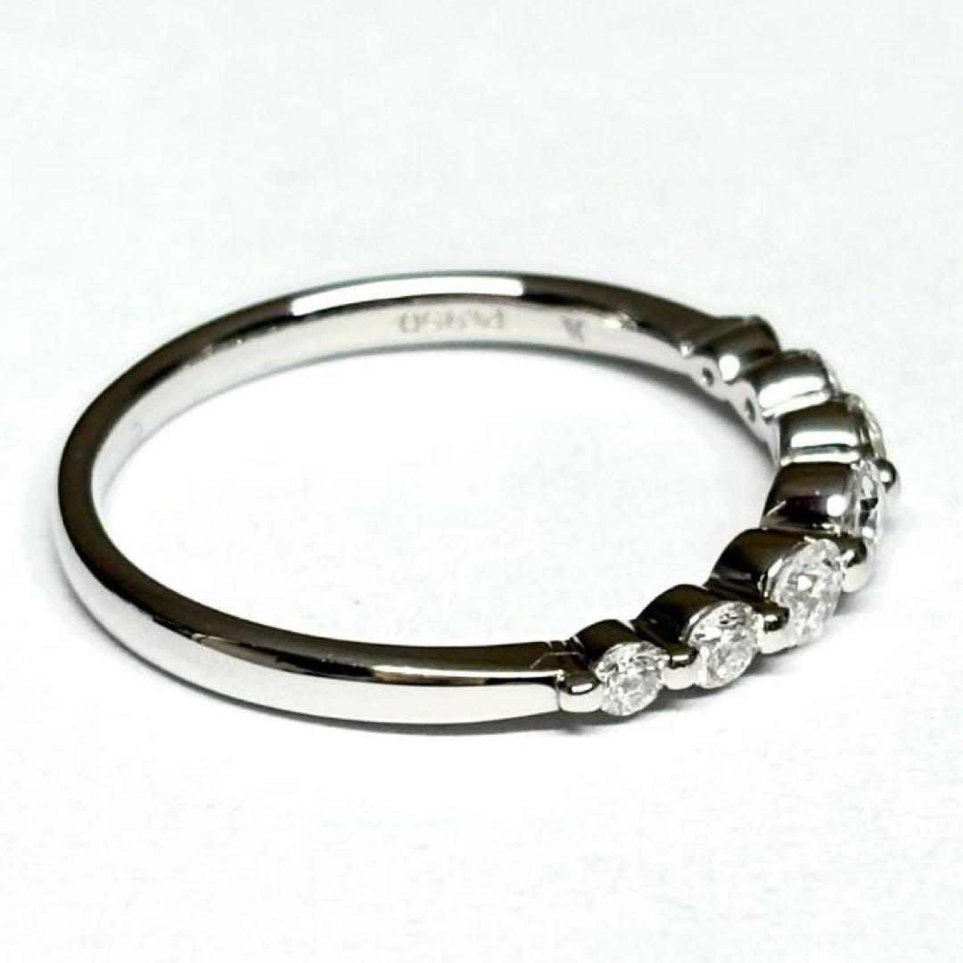 Pt950 ダイヤモンド 0.37ct　7粒　リング　ヴァンドーム青山　11号