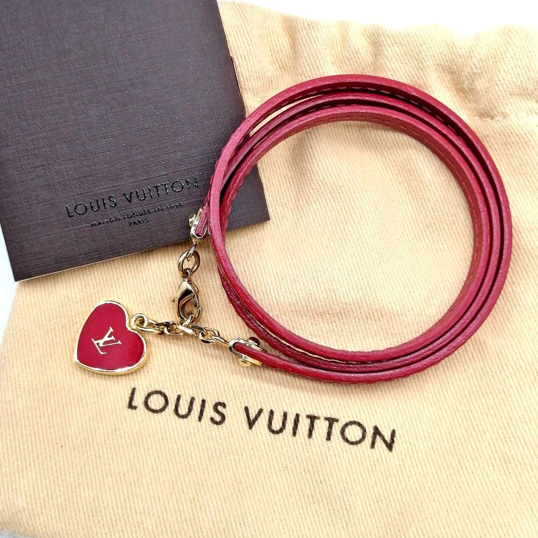 極美品✨ルイヴィトン　ブラスレ　コミット ブレスレット　LVロゴ　ハート