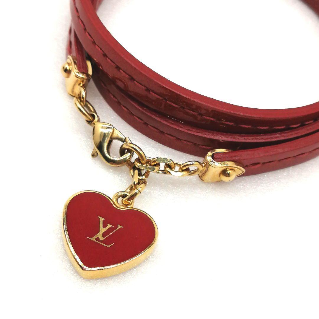 極美品✨ルイヴィトン　ブラスレ　コミット ブレスレット　LVロゴ　ハート