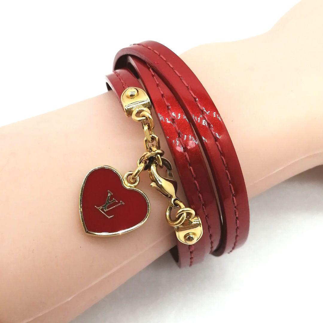 極美品✨ルイヴィトン　ブラスレ　コミット ブレスレット　LVロゴ　ハート