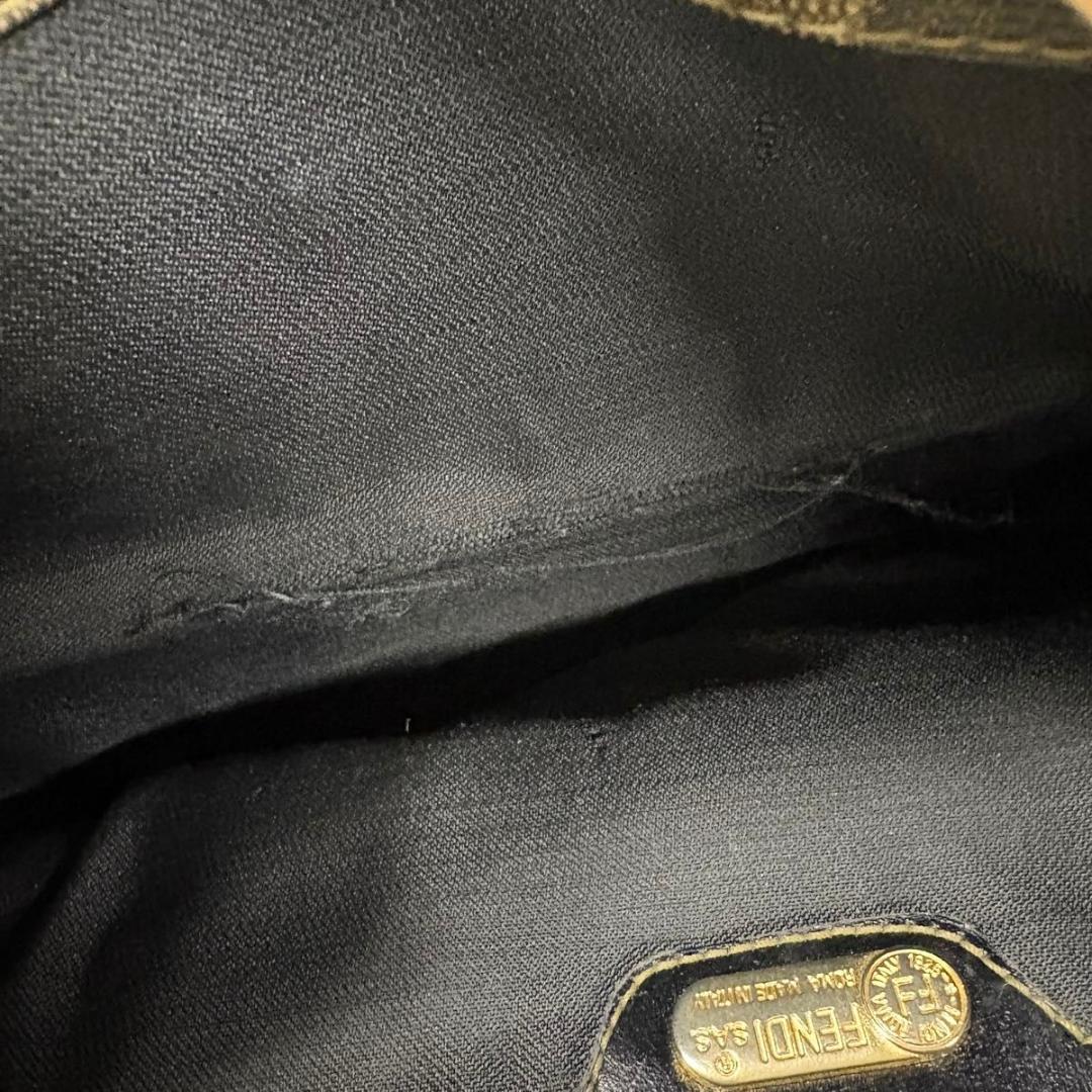 CELINE セリーヌ マカダム柄 ボストンバッグ PVC ブラウン レザー