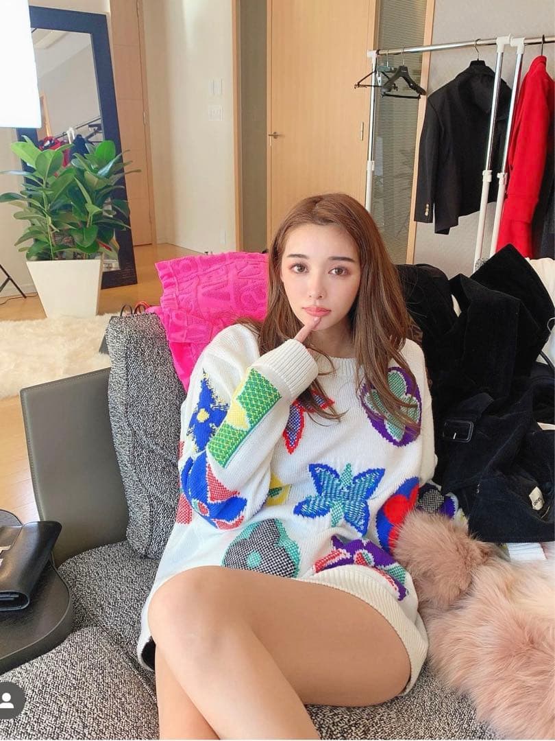 20AW LVルイヴィトン ロゴニット ウール100%