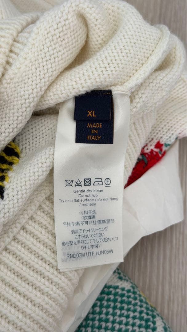 20AW LVルイヴィトン ロゴニット ウール100%