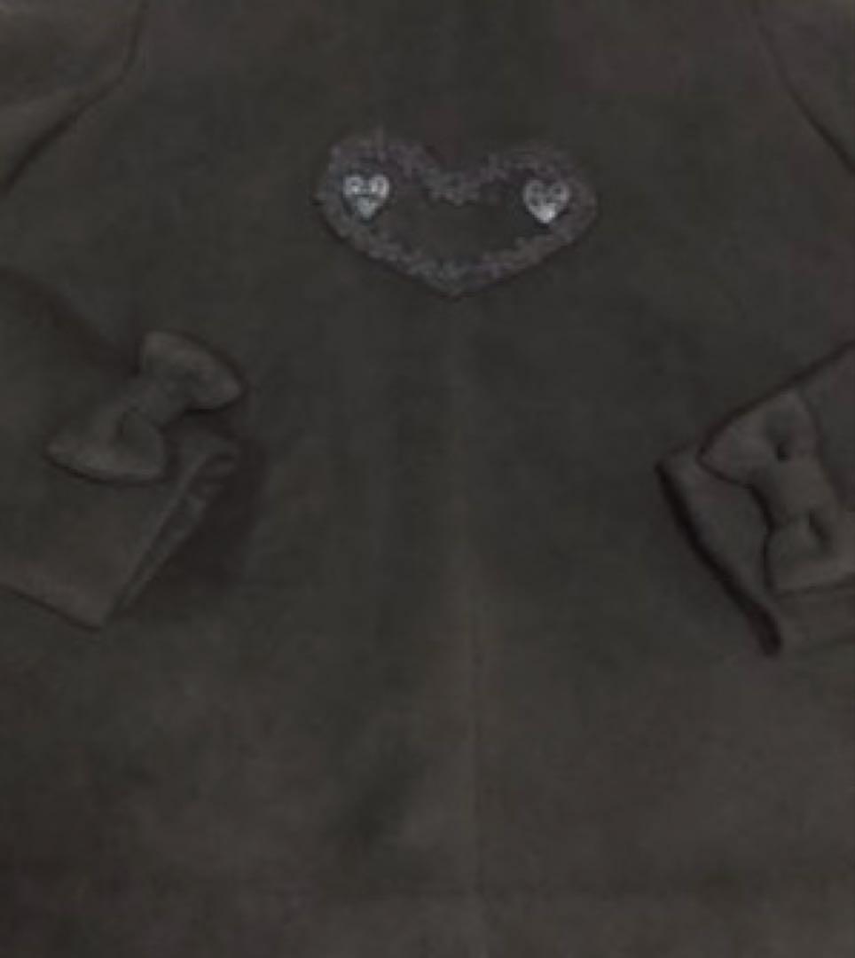 BABY　ねこみみ付きくまくみゃショートコート　黒