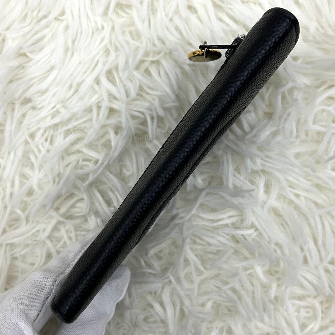 【美品】CHANEL シャネル ココマーク キャビアスキン ブラック