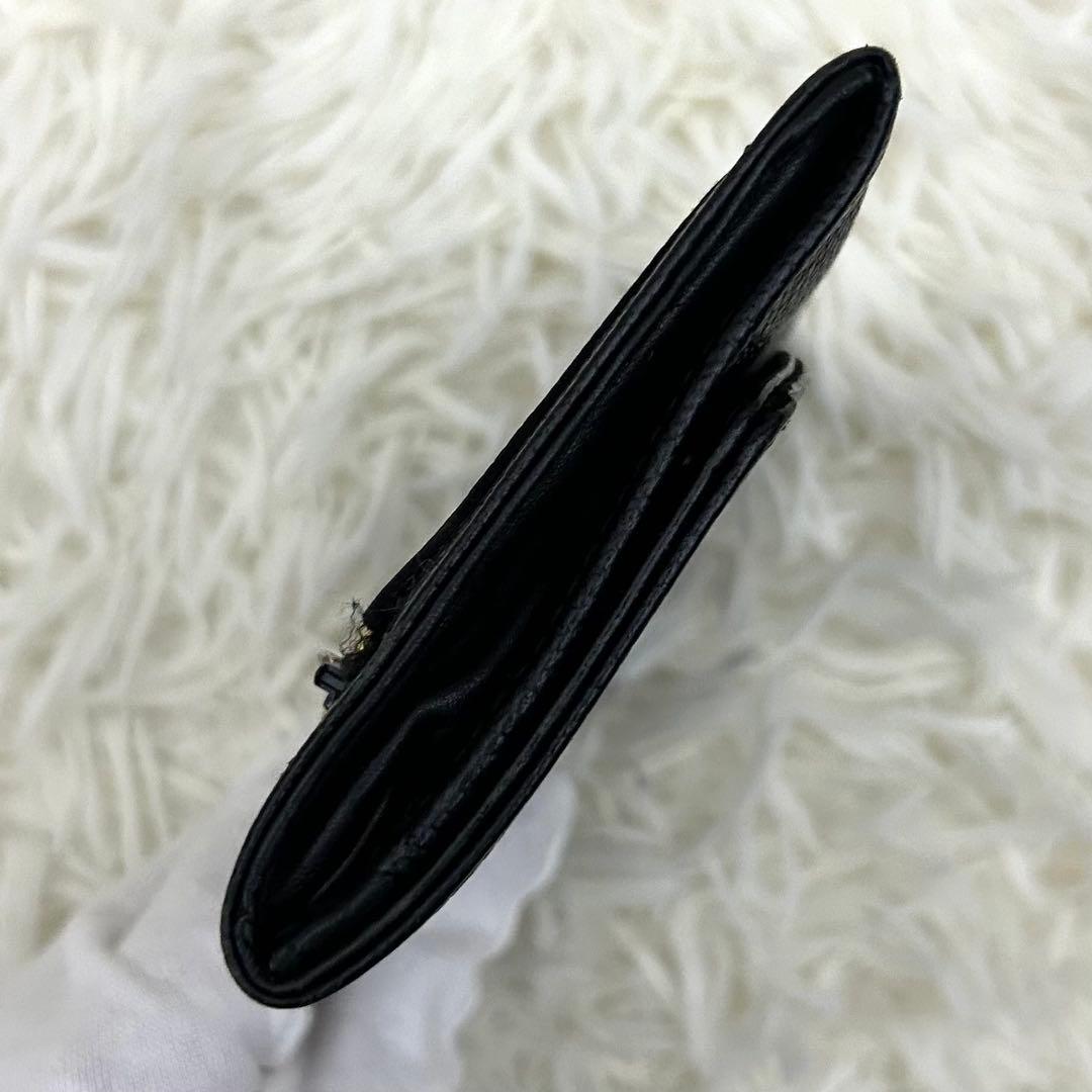 【美品】CHANEL シャネル ココマーク キャビアスキン ブラック