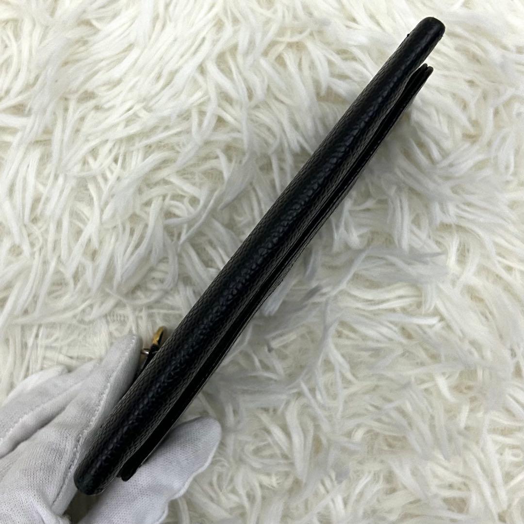 【美品】CHANEL シャネル ココマーク キャビアスキン ブラック