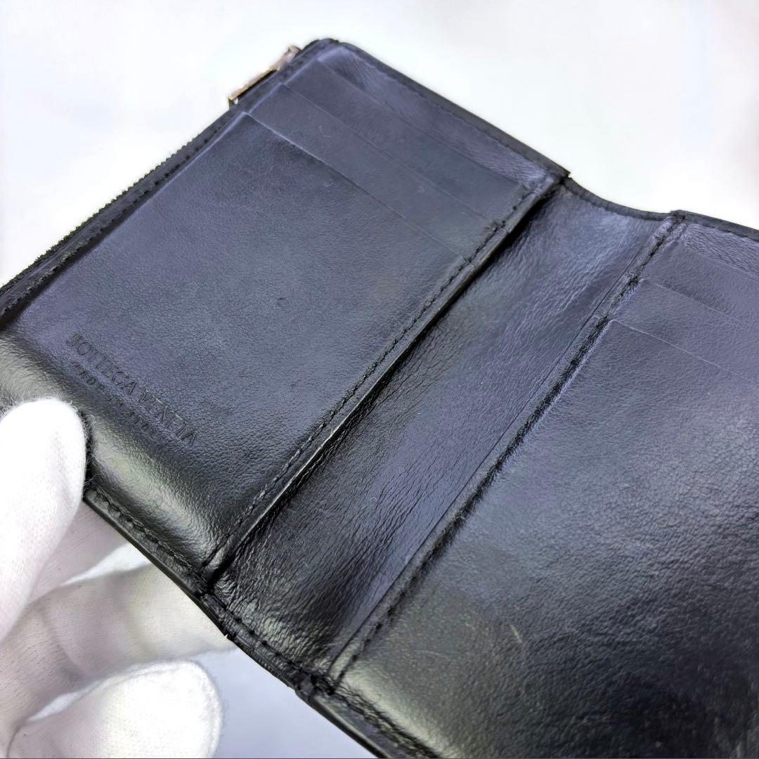 BOTTEGA VENETA 3つ折り 財布 カセット ブラック