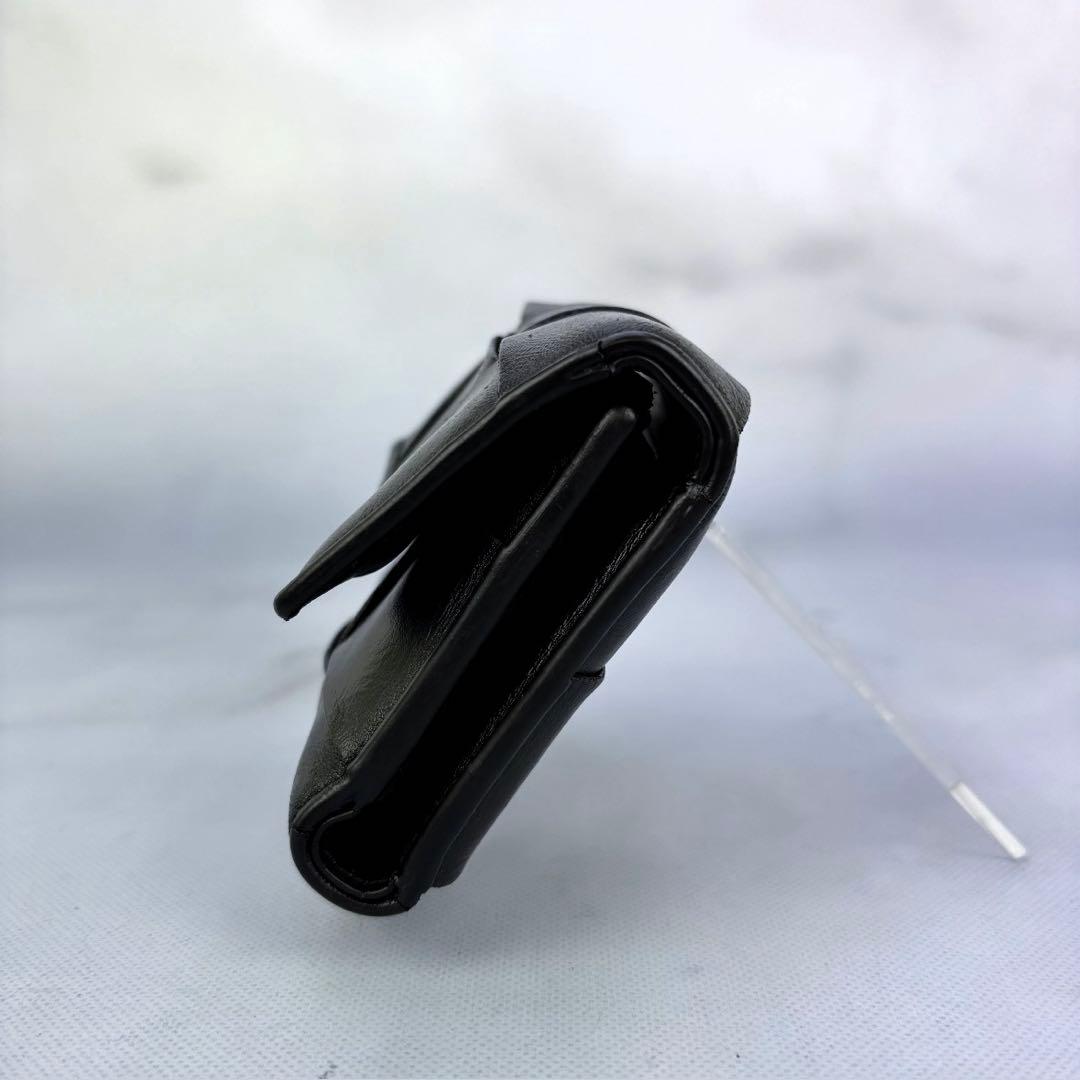 BOTTEGA VENETA 3つ折り 財布 カセット ブラック