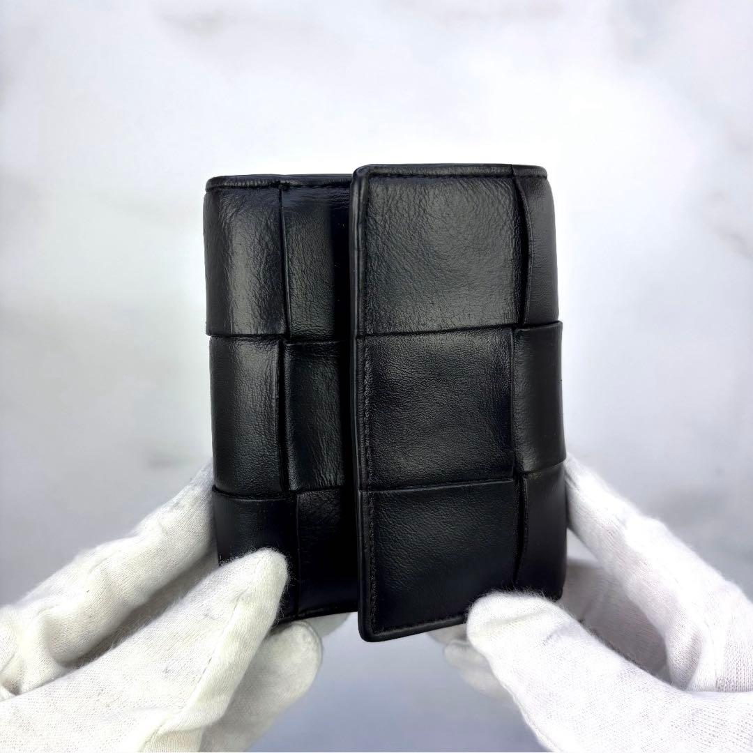 BOTTEGA VENETA 3つ折り 財布 カセット ブラック