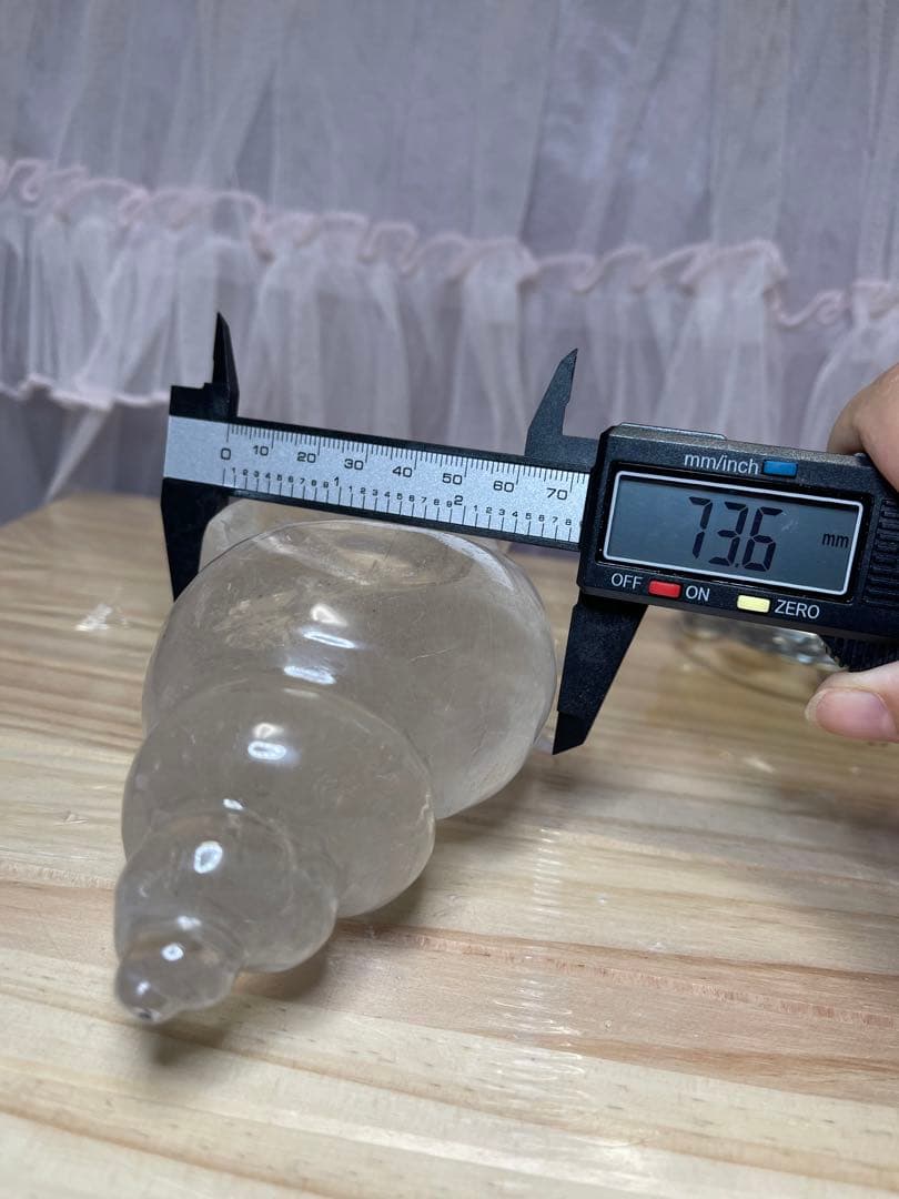 綺麗大きい巻貝水晶　ルチルと天然石アクアマリン水晶 丸玉 2点セット