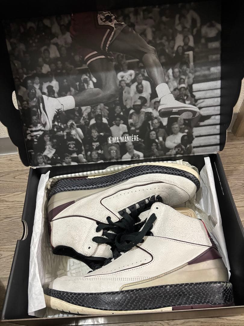 A Ma Maniére Air Jordan 2 ホワイト/バーガンディ