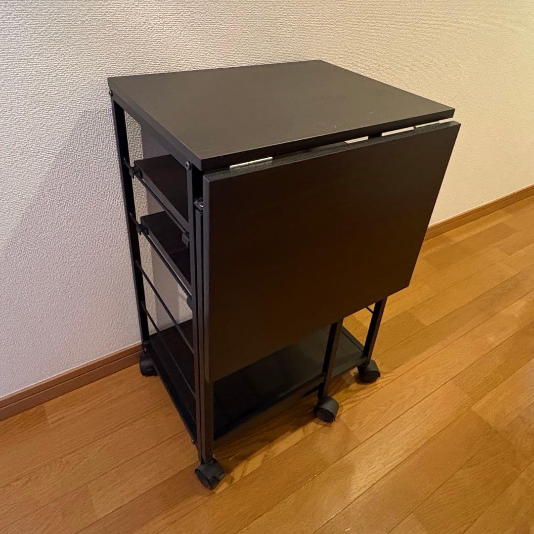 キッチンラック サイドボード black&brown 37×45×70