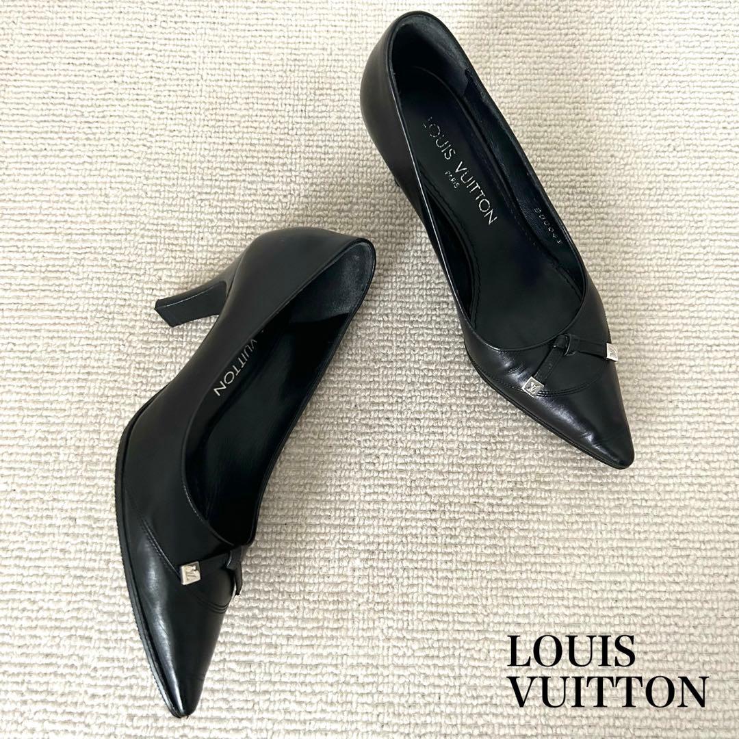 LOUIS VUITTON ルイヴィトン パンプス 黒 21.5cm