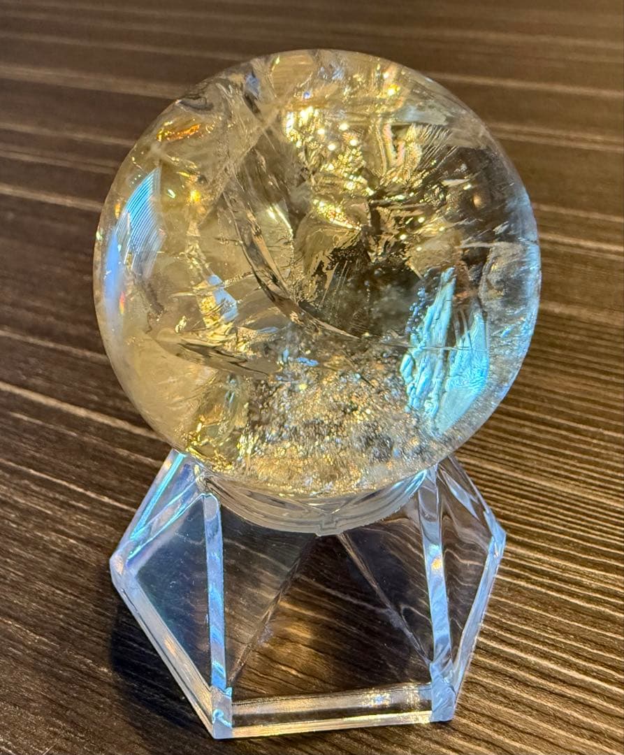 レア♡ ブルーニードル シトリン スフィア 丸玉 ② ブルーラダー 天然石