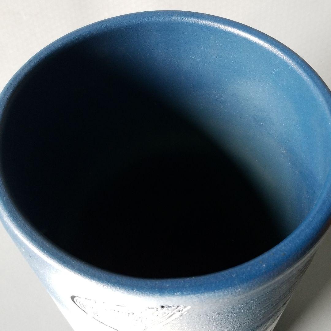 信楽焼傘立て  淡肌レリーフ 高さ４７cm