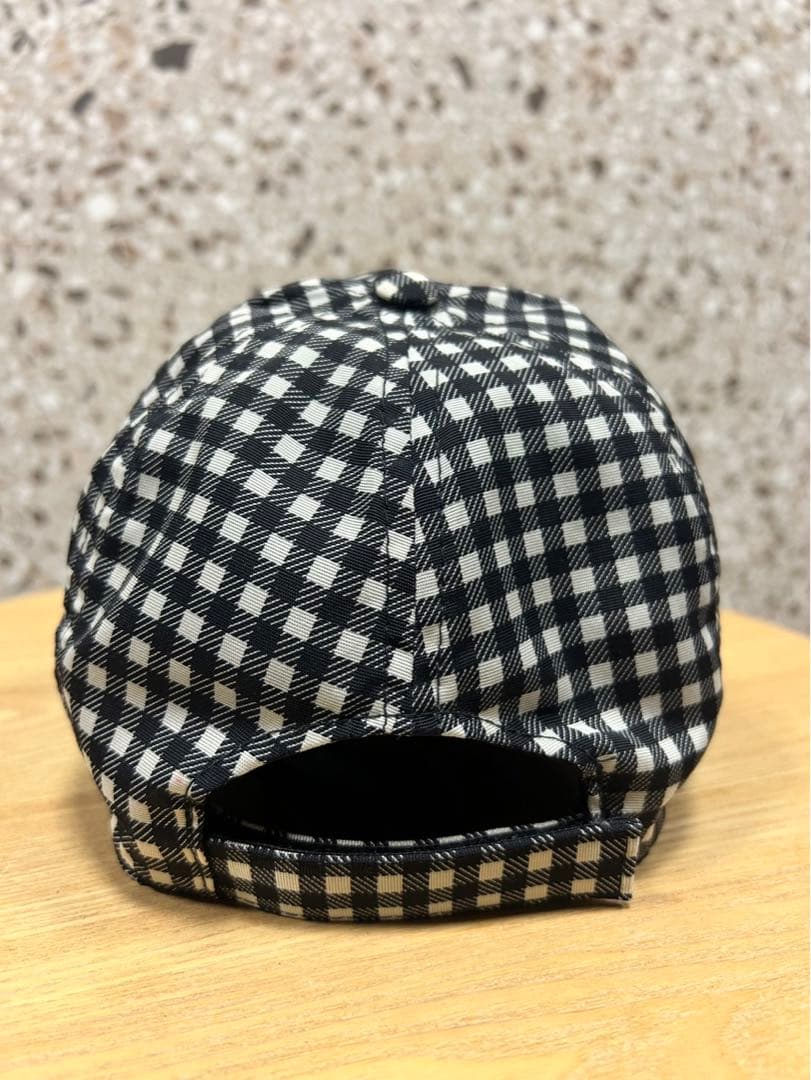 MiuMiu キャップ/ギンガムチェック/Black / M