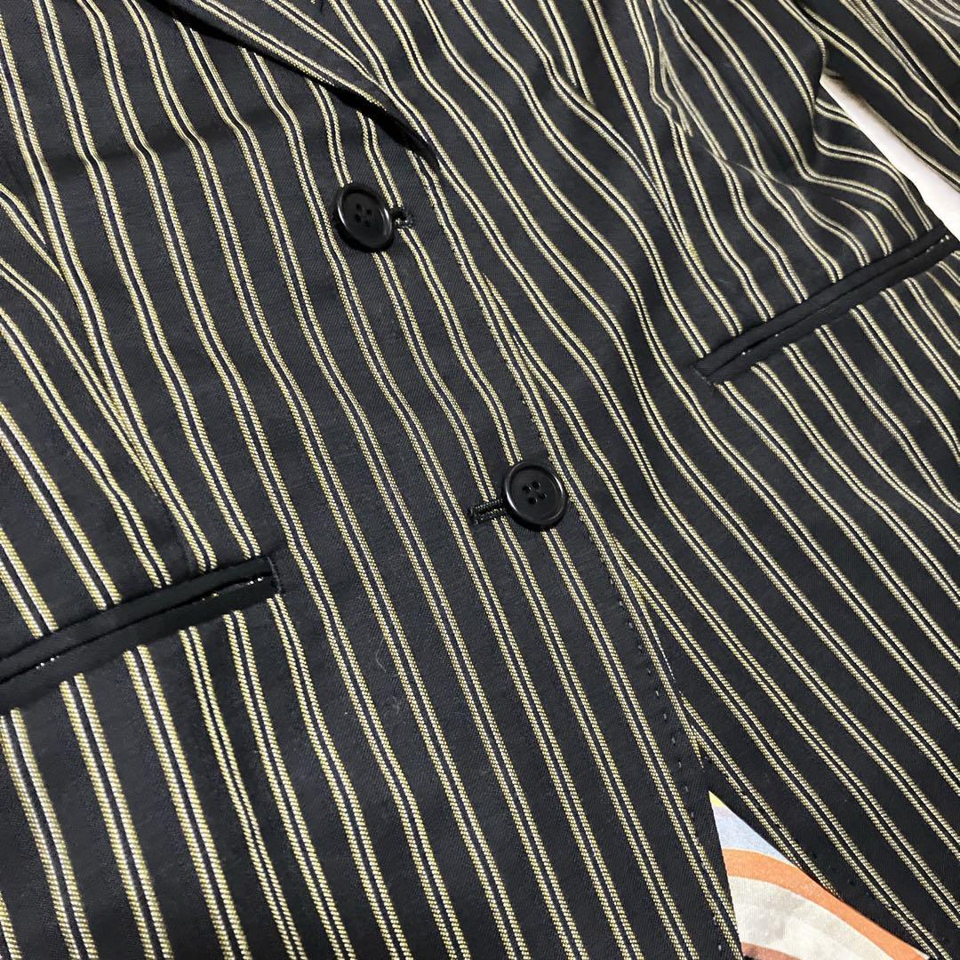 美品 ポールスミス セットアップ パンツ スーツ ストライプ/ブラックイエロー