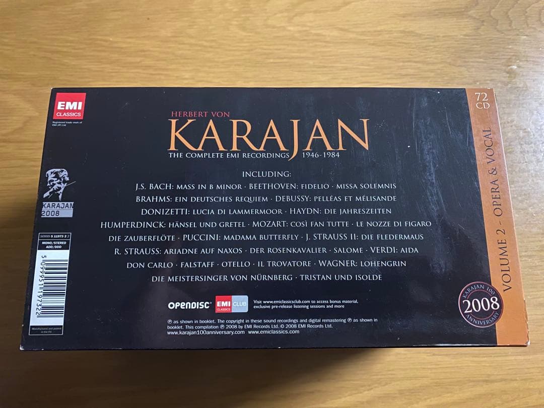 クラシック KARAJAN 72CD COMPLETE EMI RECORDINGS